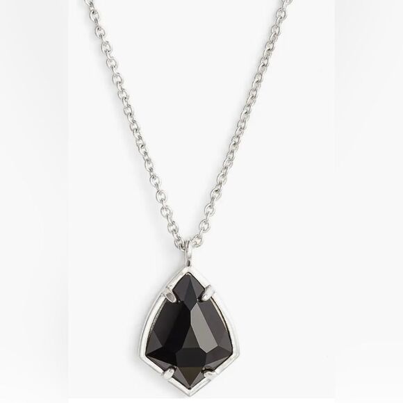 Kendra Scott Carrine earrings + Cory necklace in black opaque.  NWT - Picture 6 of 8
